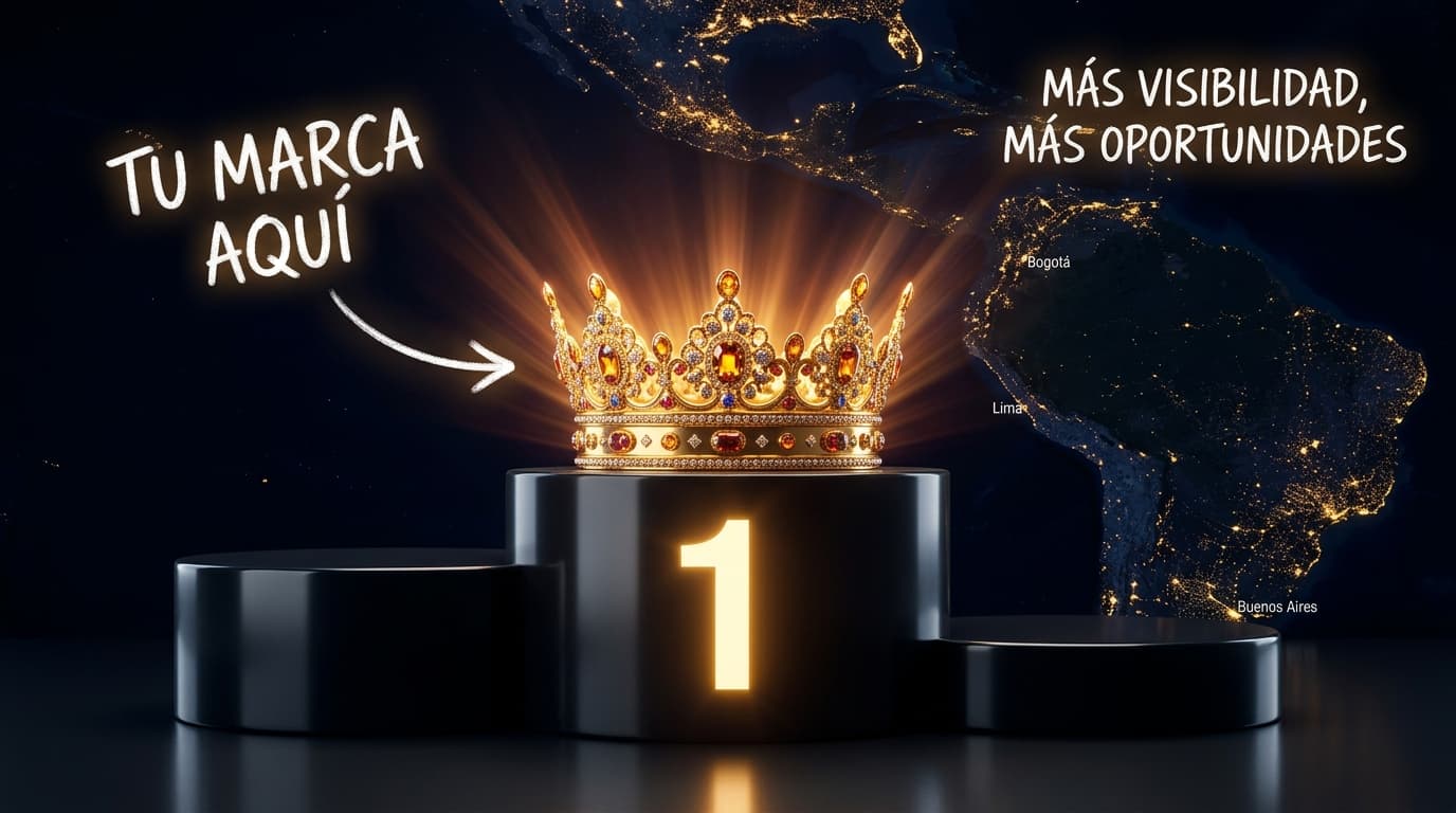 Podio #1 con Corona Dorada y Mapa de México
